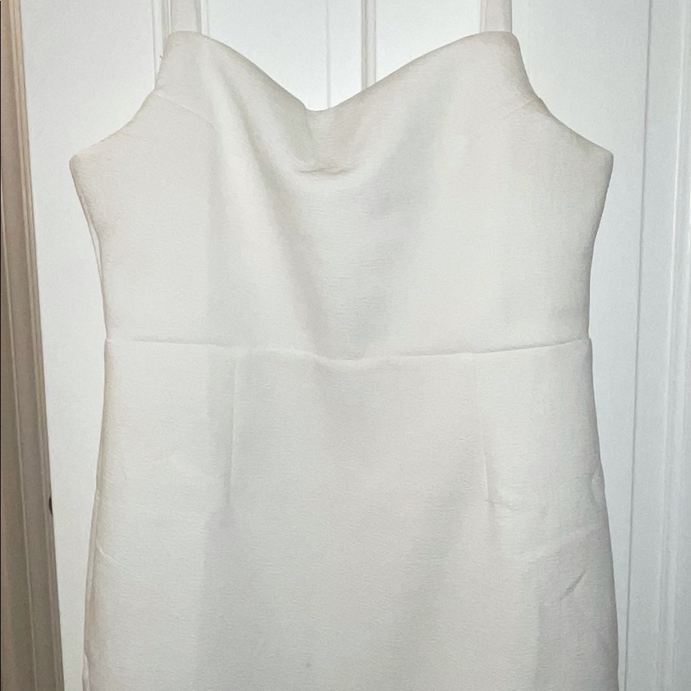 Lulu’s Guessing Game White Bodycon Midi Dress!